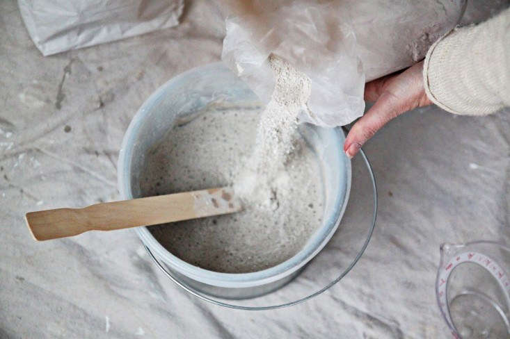mixing limewash from diy project: limewashed walls for modern times. 24