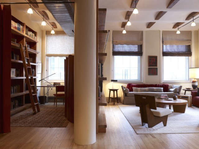  Tribeca Loft Living Room/ study Photo: Eric Laignel