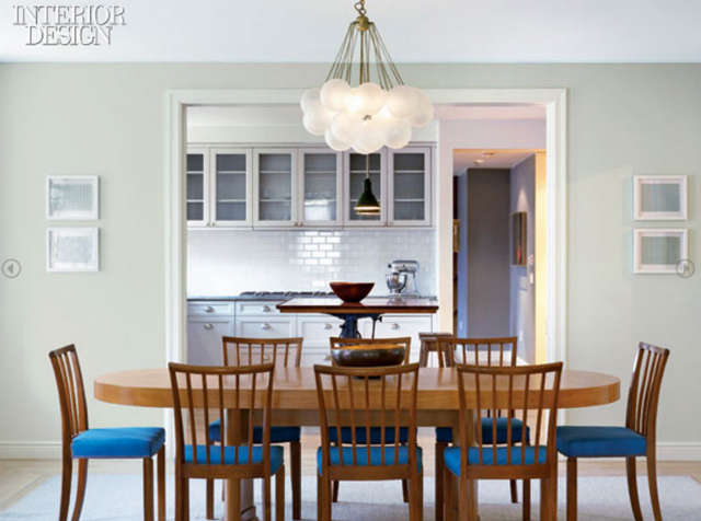  West Village Dining Room &#8\2\1\1; The Dining Table and chairs are Swedish from the \1940&#8\2\17;s . The light fixture is from Apparatus