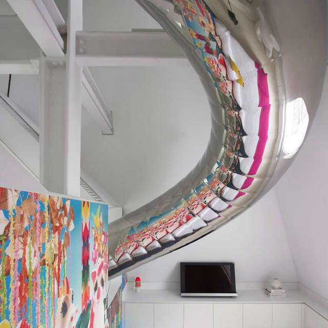  Slide_over Guest Bedroom: The slide sweeps down over the Guest Bedroom before passing through an interior window and out over the stair.