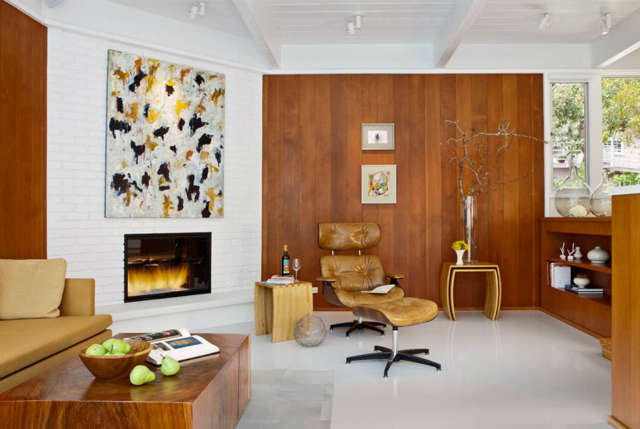  Carmel Mid-Century LEED &#8\2\1\1; Living Room &#8\2\1\1; Like many residences of the mid-century era this home has great flow and well-proportioned volumes, but was in need of an extra bedroom as well as a new kitchen and bathrooms. In addition, our goal was to modernize the outdated house technology resulting in a highly efficient home with supplemental photovoltaic power generation. We are proud to have completed the first LEED-certified home in Carmel-by-the-Sea, reaching the highest level: Platinum.View on our website