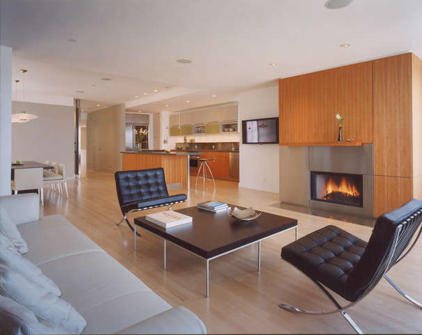  Elizabeth Street Residence &#8\2\1\1; Living: A pure modernist vocabulary informs the garden facade and interior spaces of this San Francisco townhouse. All the major living spaces (family room/kitchen and bedrooms) open to the south, allowing for light-filled, garden-connecting space. Photo: Sharon Risedorph