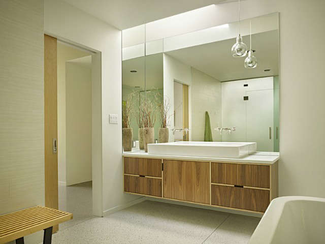  Lakewood Mid-Century Remodel Master Bathroom Photo: Ben Benschneider
