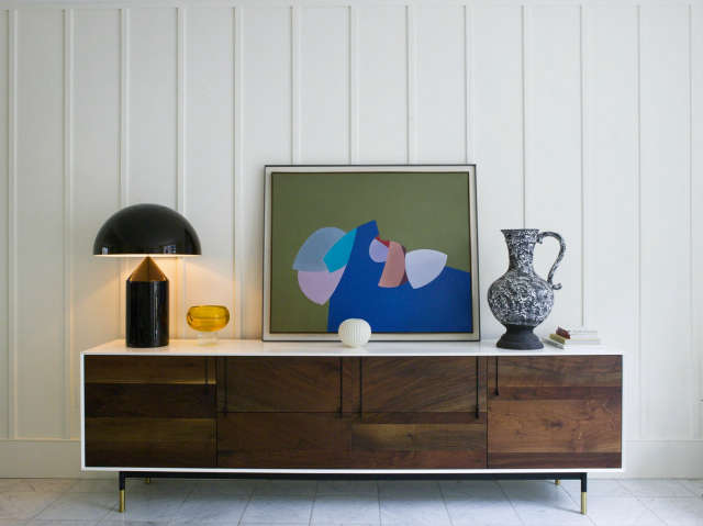  Notting Hill home: Bespoke cabinet and vintage pieces Photo: Chris Tubbs