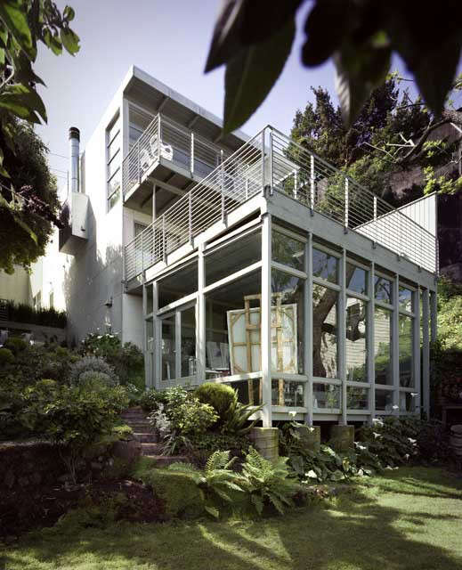  Nineteen Twenty Four: An existing two bedroom, \190 structure on Potrero Hill was renovated to provide a private oasis for its architect/artist owners and their family. The house is located on a double lot, dissolving into a large lush garden at the rear of the property. The sense of indoor outdoor space, and the idea that the home should be a blank canvas ready to be transformed at any moment by spontaneous acts of creativity, are the driving forces behind the design.