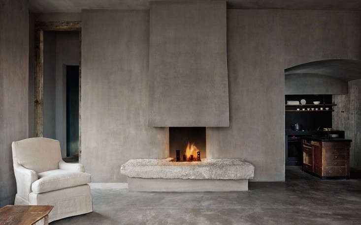 a limewashed wall in a room by axel vervoordt. see more of the belgian des 17