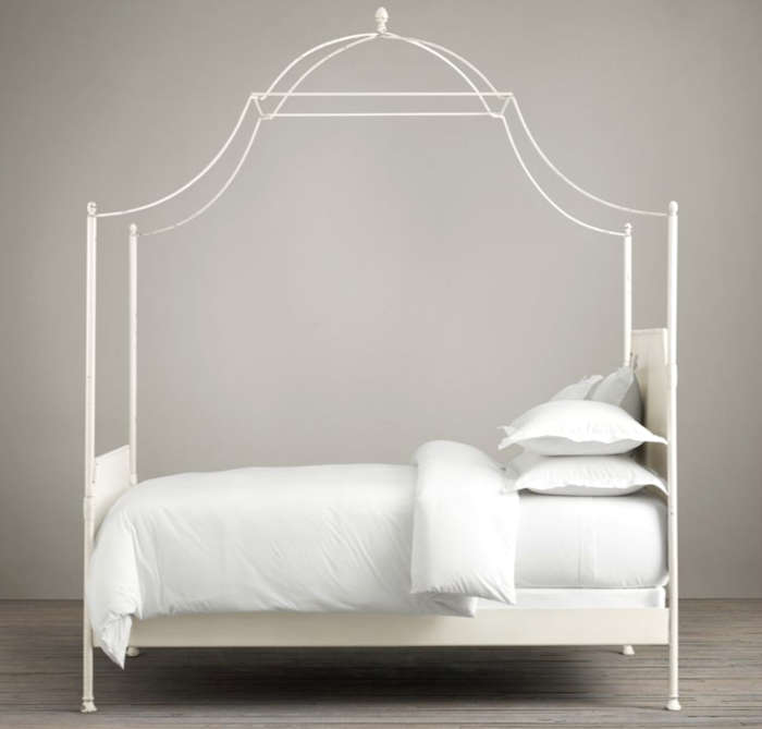 The 19th Century Campaign Iron Canopy Bed Remodelista