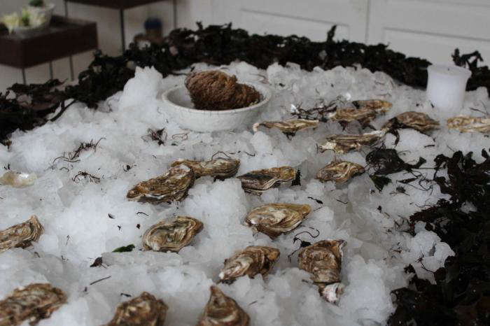 Demory notes, “The great thing about oysters is that you don’t need a plate, just a little fork, so no dishes involved.”