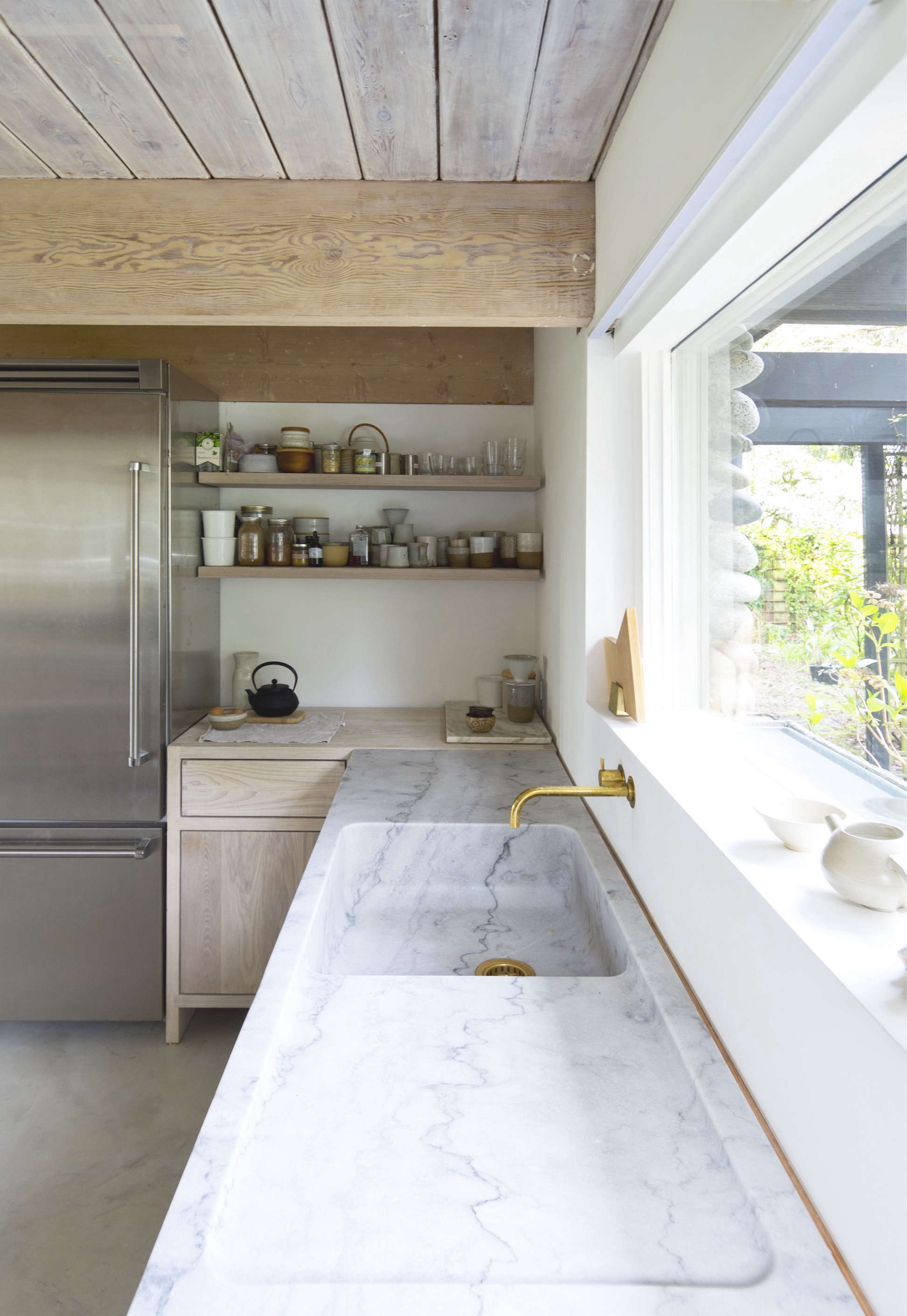 Scott and Scott Architects kitchen remodel with marble sink counter | Remodelista