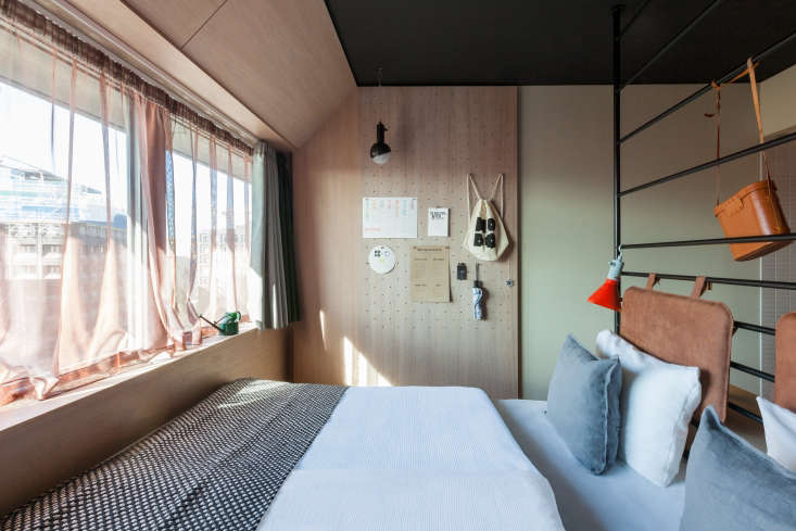 clever use of tiny bedroom: hobo hotel stockholm designed by studio aisslinger. 321