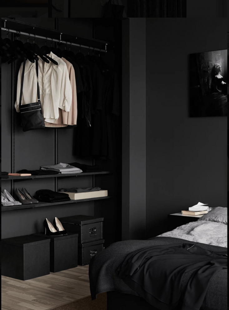 a gender neutral black bedroom by pella hedeby. kristofer johnsson photo. 8