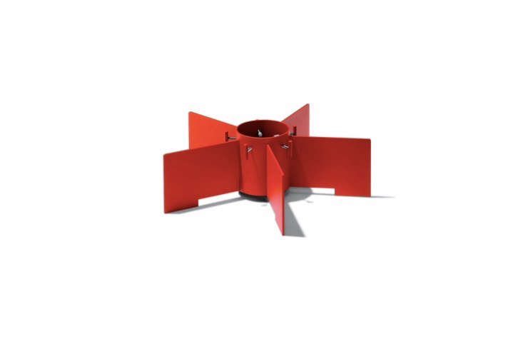 SMD Design&#8\2\17;s Turboprop Christmas Tree Stand is made of powder-coated metal and also comes in white and gray; \1,\2\29 SEK (\$\145 USD) at Scandinavian Design Center.