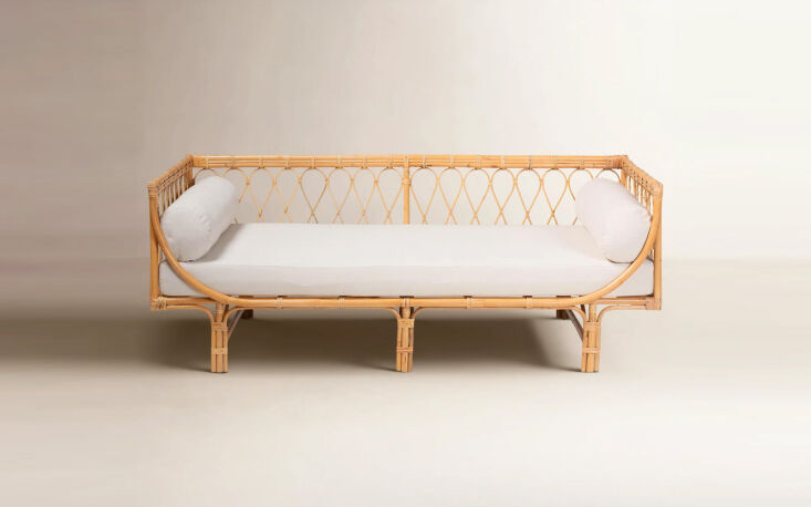 Sofá cama bohemio moderno de ratán Deago 1