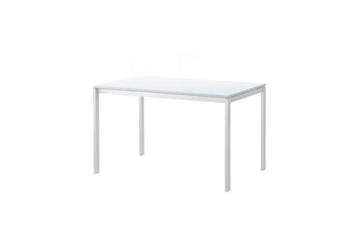 The Melltorp Table in white is $69 from Ikea and is scratch-resistant and easy to wipe down.