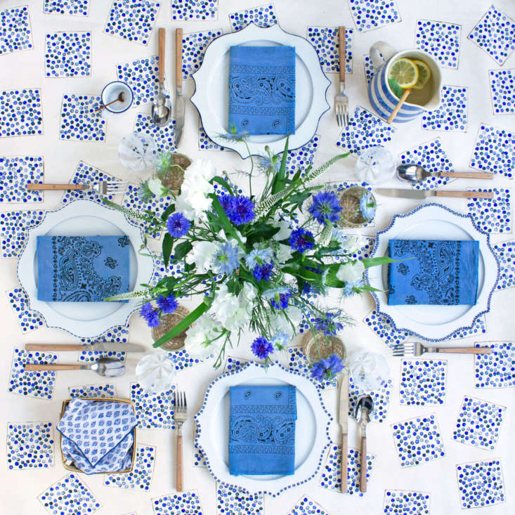 July 4th Blueberry Tablecloth DIY by David Stark