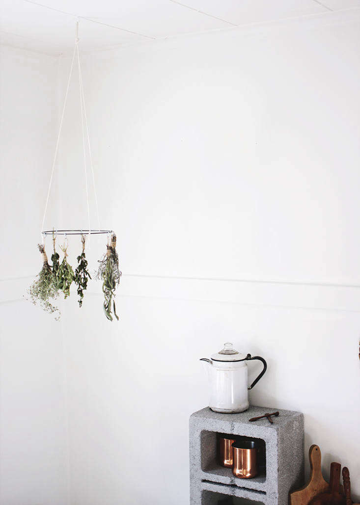 DIY herb-drying hoop from The Merry Thought.