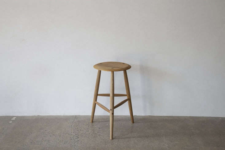 in lieu of a side table, consider an elegant rustic tall stool by sawkille; fro 24