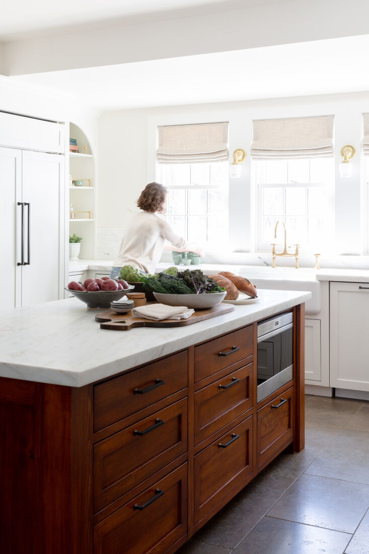 Modern-traditional kitchen remodel in Great Barrington, MA, by Jess Cooney-Interiors. Lisa Vollmer photo.