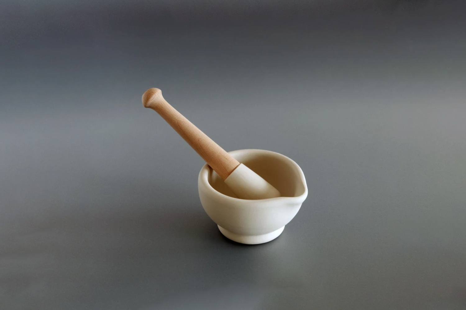 White Porcelain Pestle and Mortar Small