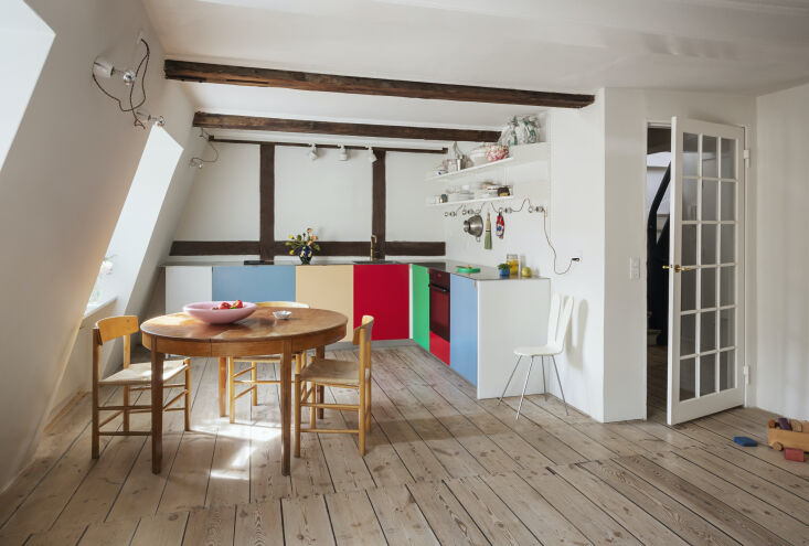 frederik bille brahe and caroline brasch's kitchen in copenhagen with colorful  35