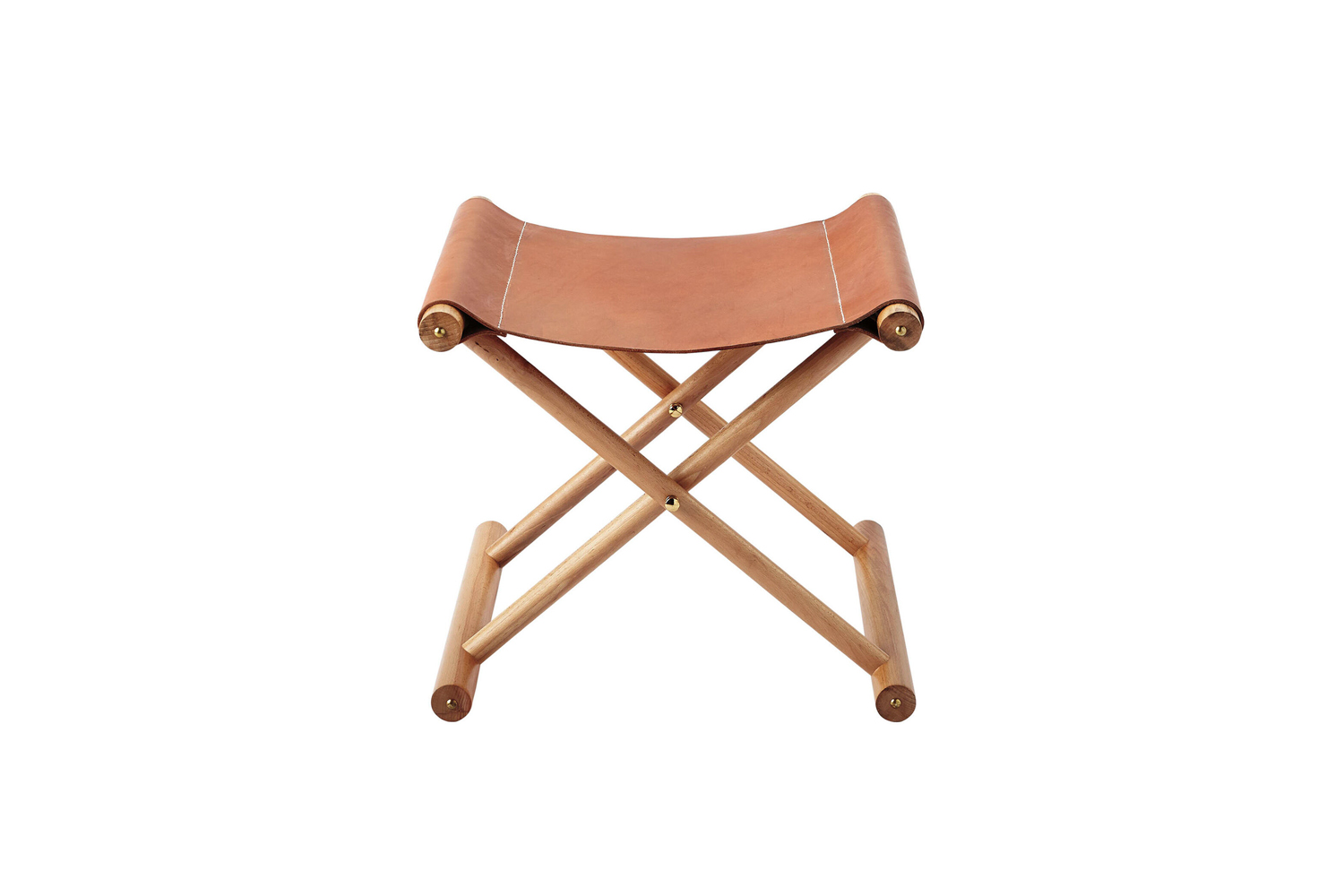 Serena & Lily Cooper Leather Stool Saddle