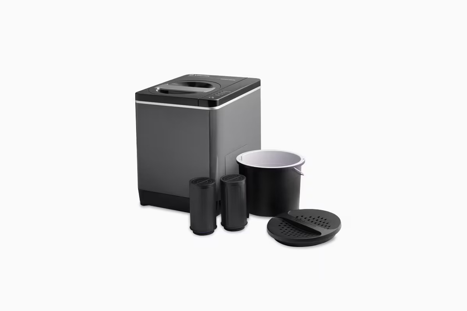 The revolutionary Vitamix FoodCycler FC-50. Fill with food scraps following prep and meals and the FoodCycler transforms food scraps into fertilizer directly. Contact Vitamix for more information.