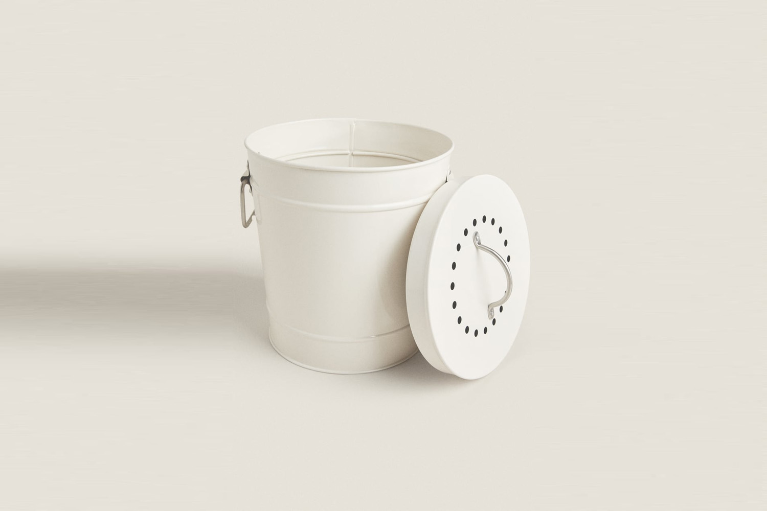 From Zara Home, the Stainless Steel Compost Bin is \$49.90.