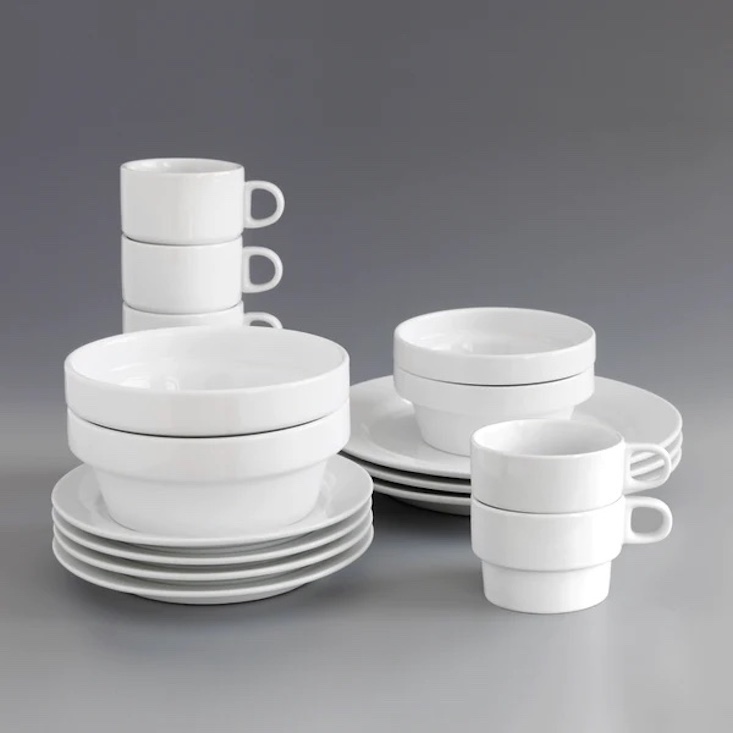 A 10-piece starter Tableware TC 100 set is €94 from Museum Ulm. Individual pieces are also available from AAVVGG in Toronto and Labour and Wait in London.