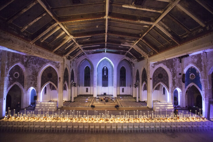 Brick Candleholders in Cathedral by David Stark and Jane Schulack for Culture Lab Detroit, Photo by Ara Howrani
