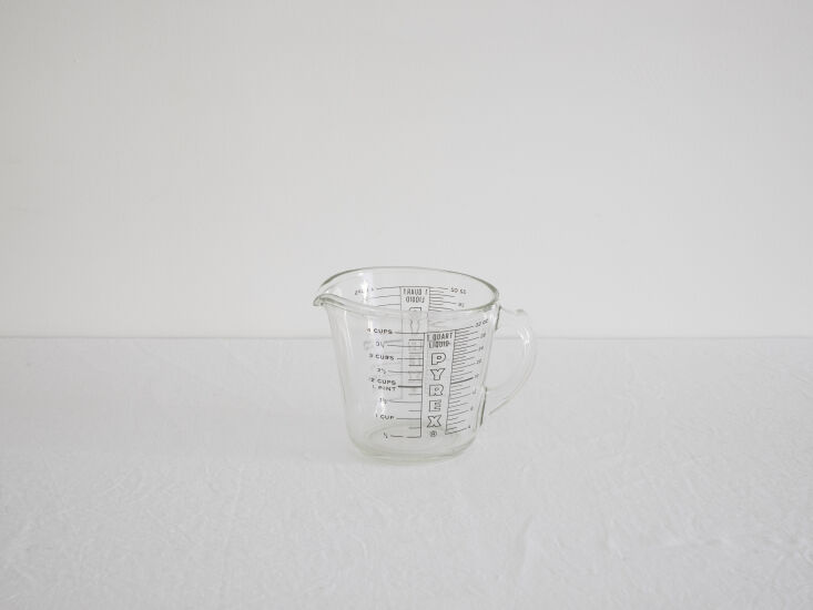 Vintage Pyrex measuring cup from Remodelista: The Low-Impact Home. Justine Hand photo.
