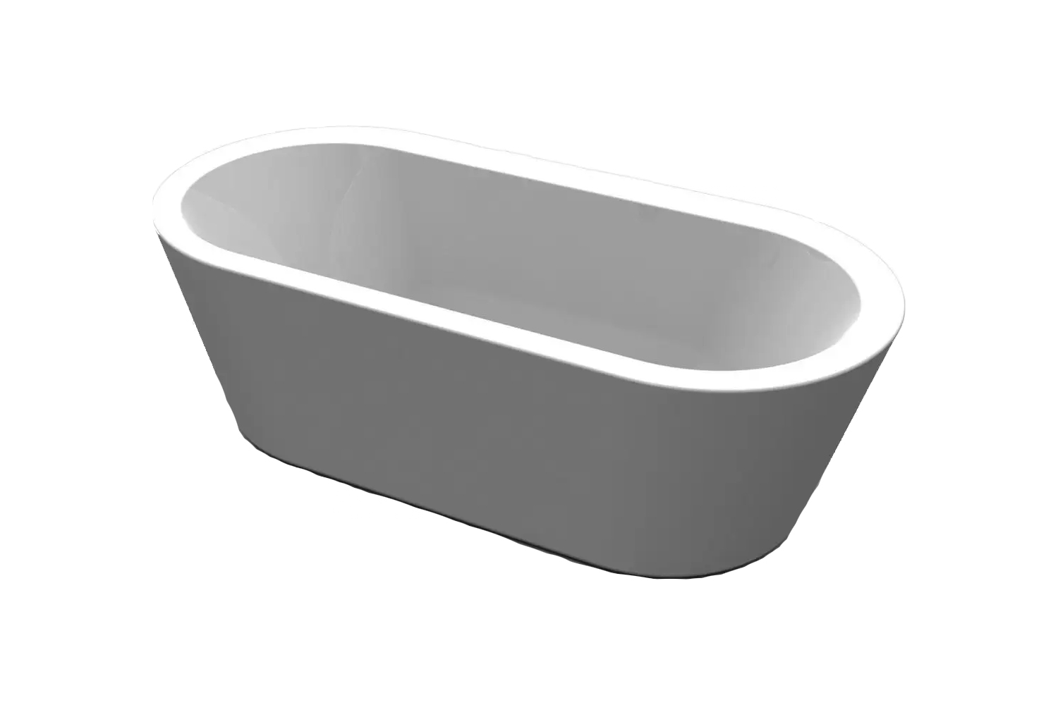 una 71 inch acrylic oval freestanding bathtub 8