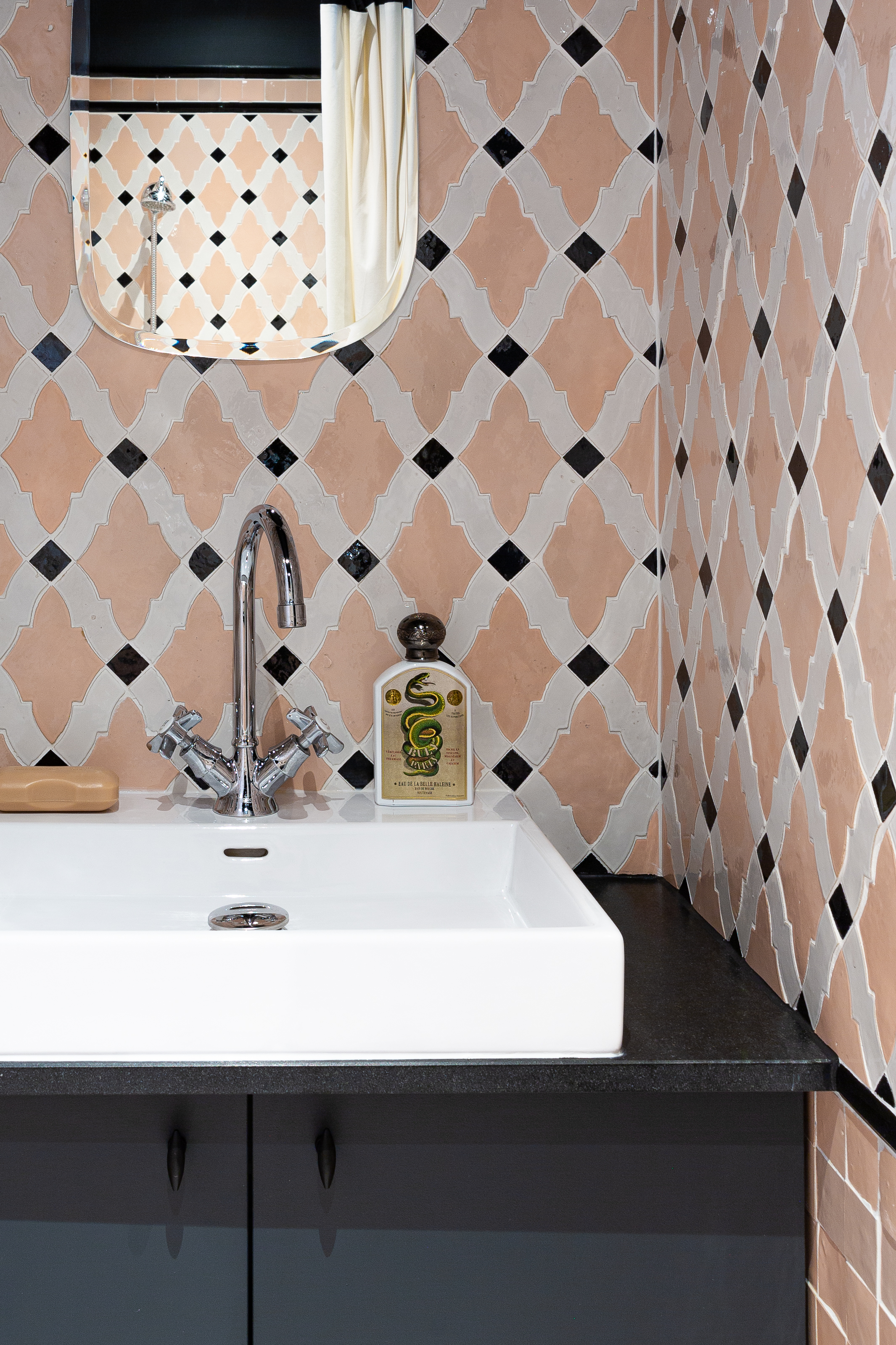 Hall to bathroom: Sabine's Paris apartment remodel by Marianne Evennou. Grégory Timsit photo.