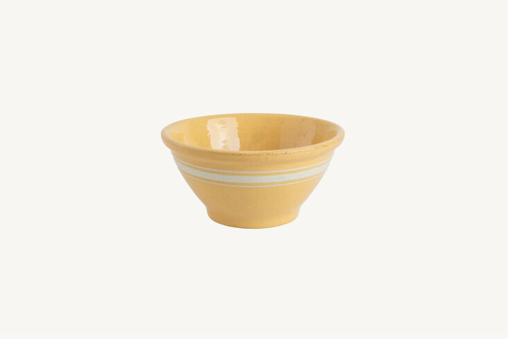 plain goods antique yellowware bowl 16