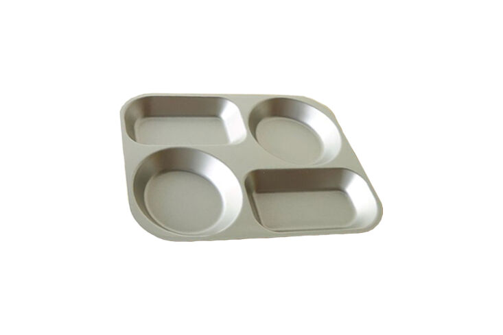 Takakuwa Four Section Stainless Steel Square Plate