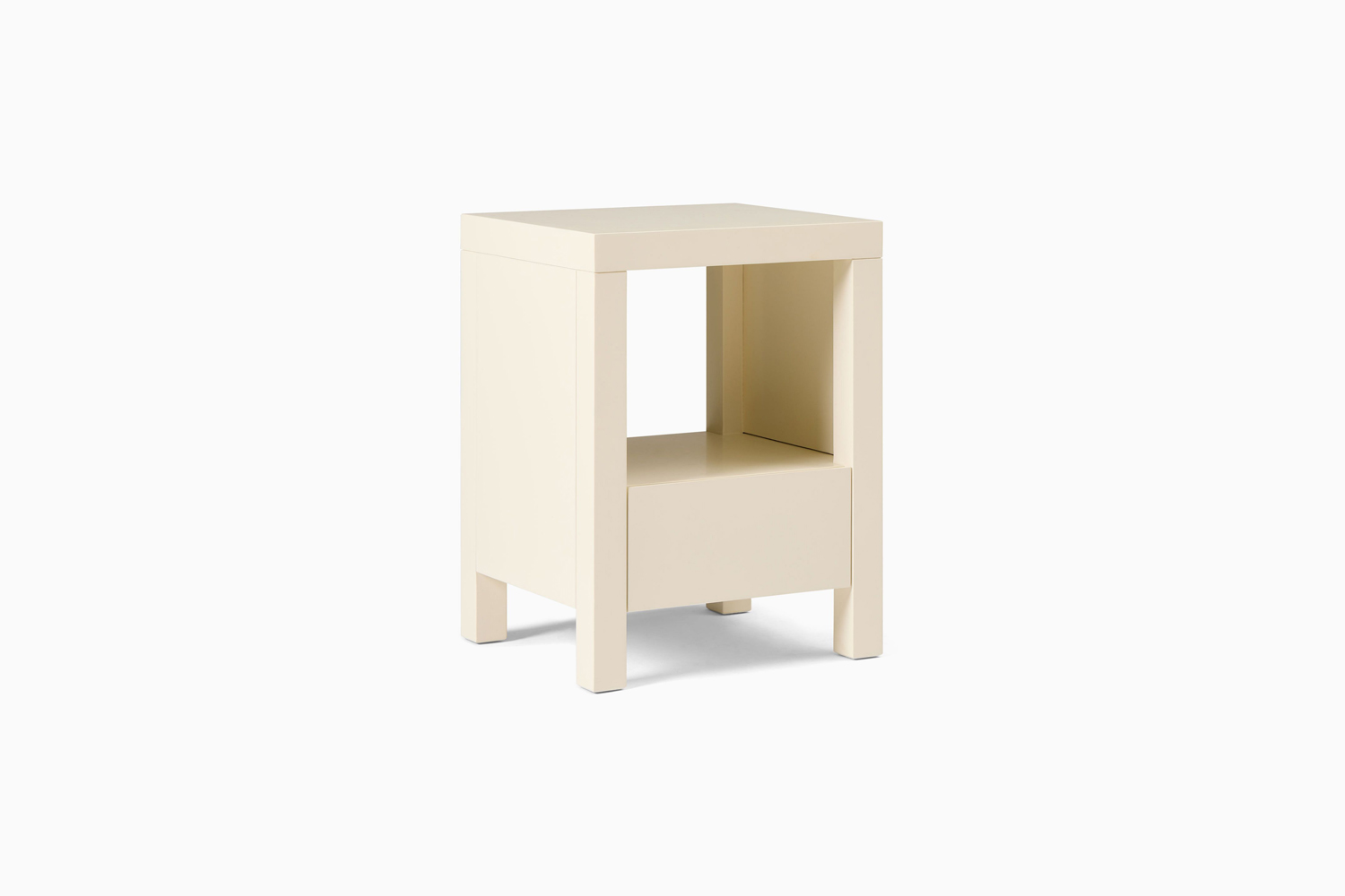 the parsons nightstand, shown in ivory, is \$349 at west elm. 19