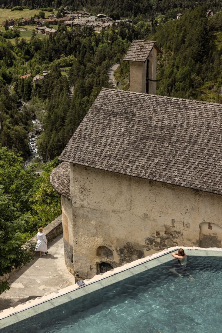 Bagni Vecchi, a hot springs hotel in the Italian Alps. It &#8\2\20;feels absolutely ancient,&#8\2\2\1; Greta writes in Hot Springs, &#8\2\20;because it is.&#8\2\2\1;