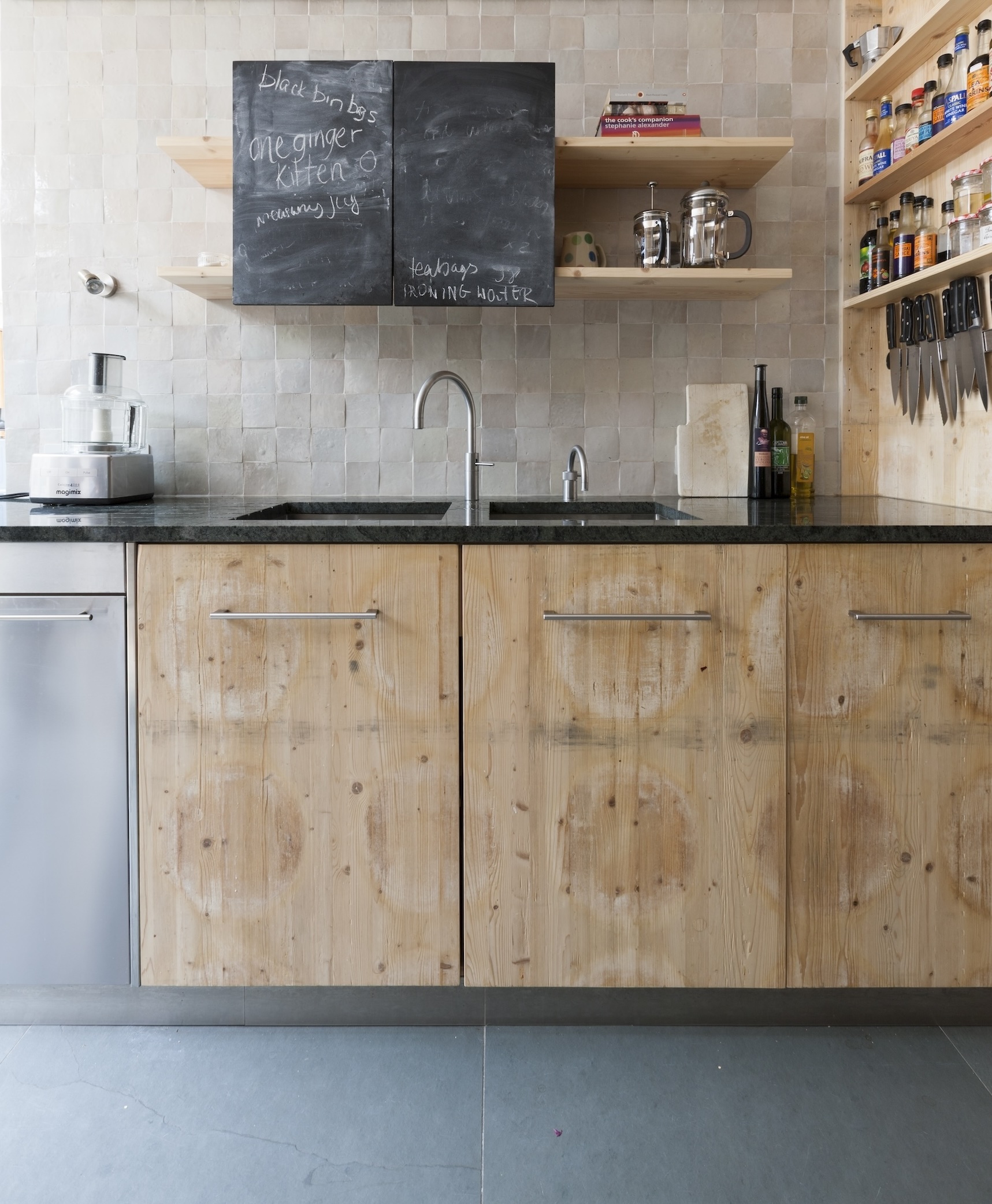 retrouvius kitchen from salvaged materials in north london. tom fallon photo. 260