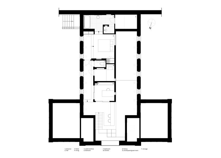 inamatt chapel conversion in the netherlands architectural plans first floor 150