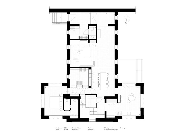 inamatt chapel conversion in the netherlands architectural plans ground floor 109