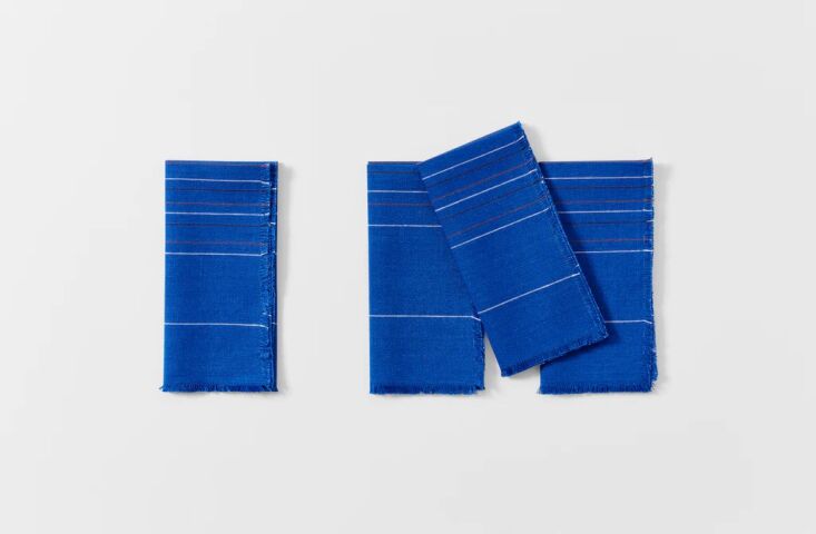 chroma cobalt stripe napkins from march sf 125