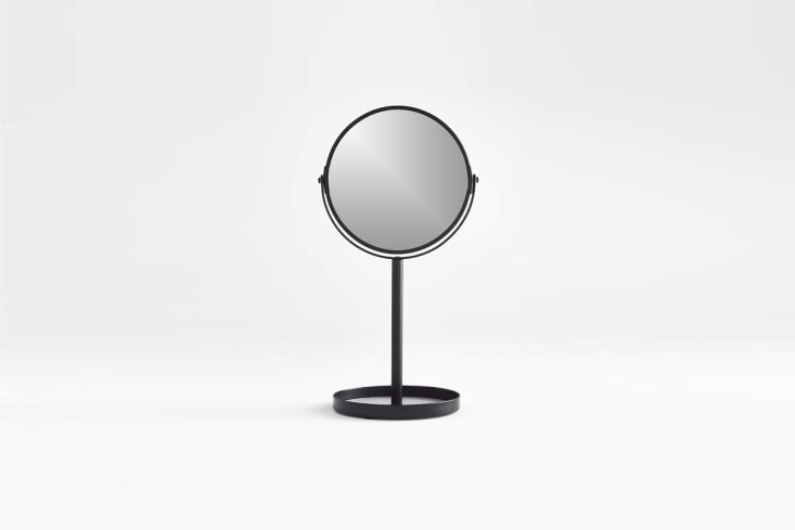 the yamazaki black table mirror by japanese brand yamazaki home is \$35. 27