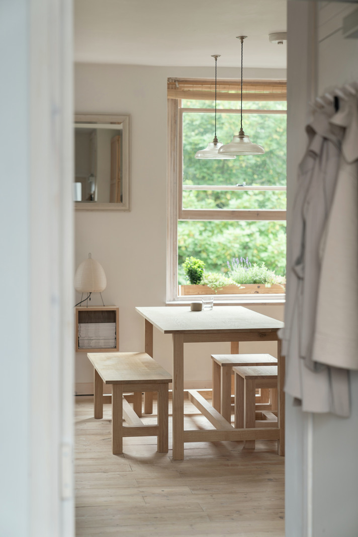 \2\20;the table is oak, along with the long bench, and the stools are as 22