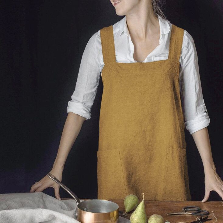 rough linen original linen pinafore apron 7