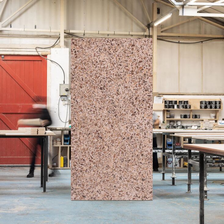 timber terrazzo is available in a range of waste woods and binder colors. this  19