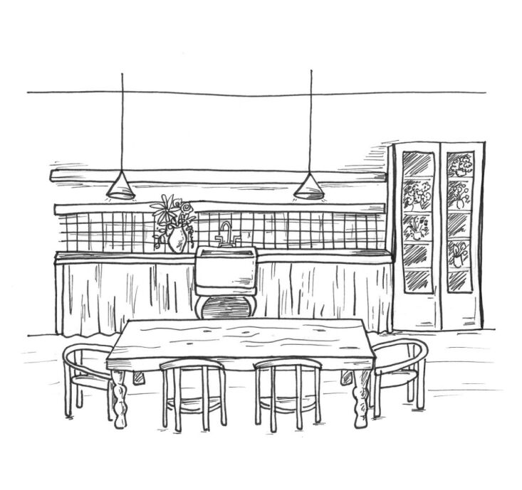 crystal ochoa\2\17;s kitchen sketch includes all of the final details, i 32
