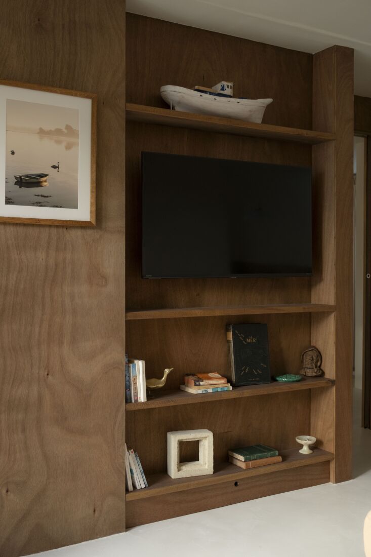 another view of built in storage; all wood surfaces were finished with rubio mo 21