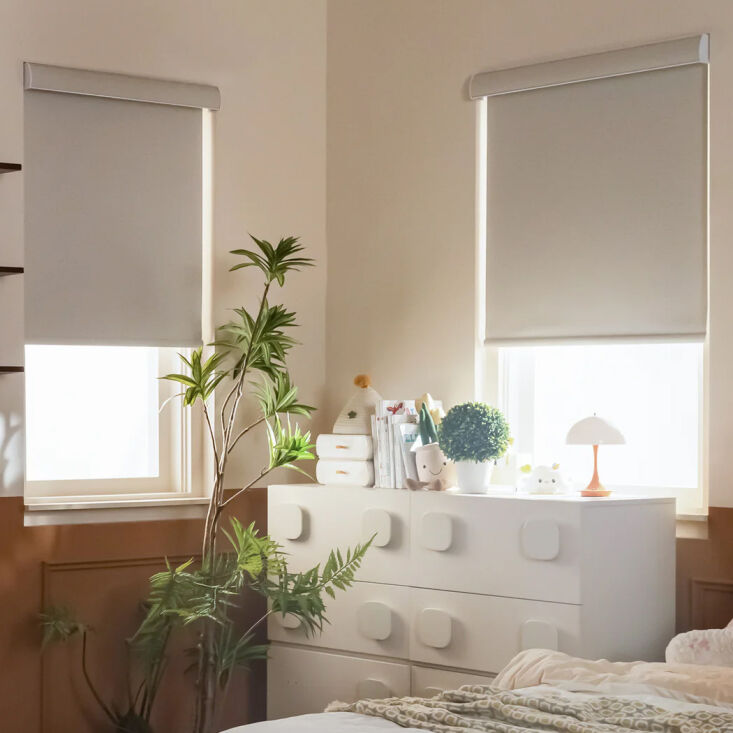 the smartwings motorized blackout essential roller shades (starting at \$\179.9 24