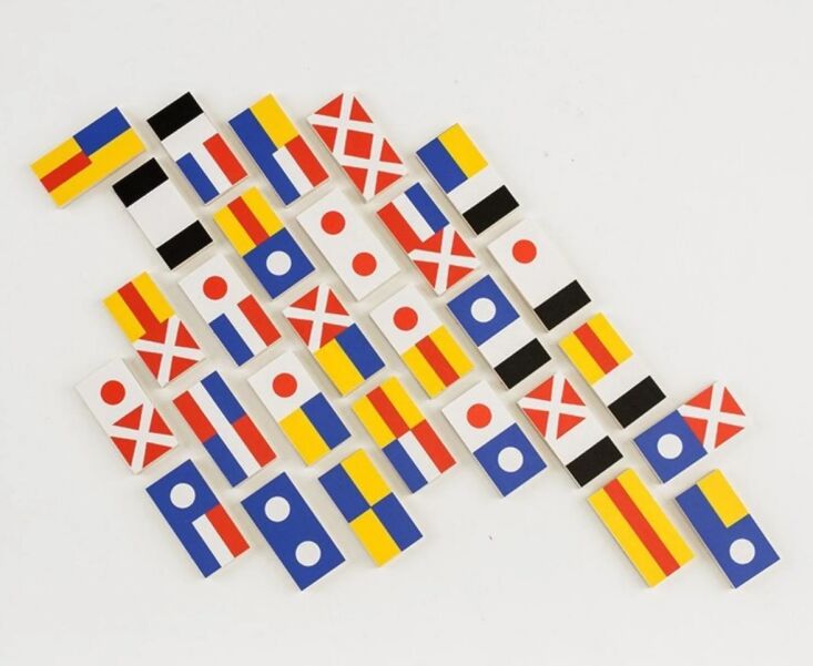another fredricks & mae twist: flag dominoes, \$\20. \2\20;silkscree 20