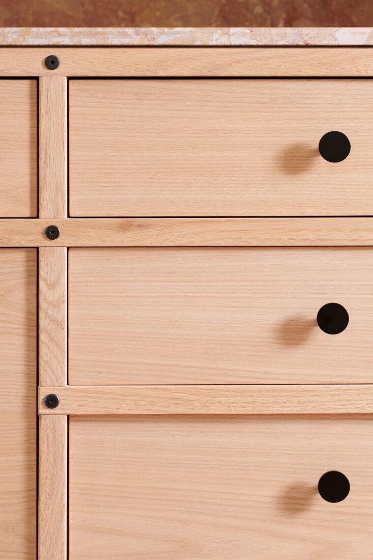 the black oxide drawer pulls are june\2\17;s signature hardware, which s 20