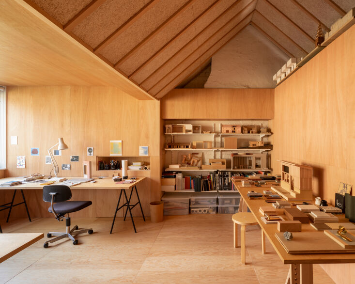 jody and amalia converted the unfinished attic into an architecture studio and  41